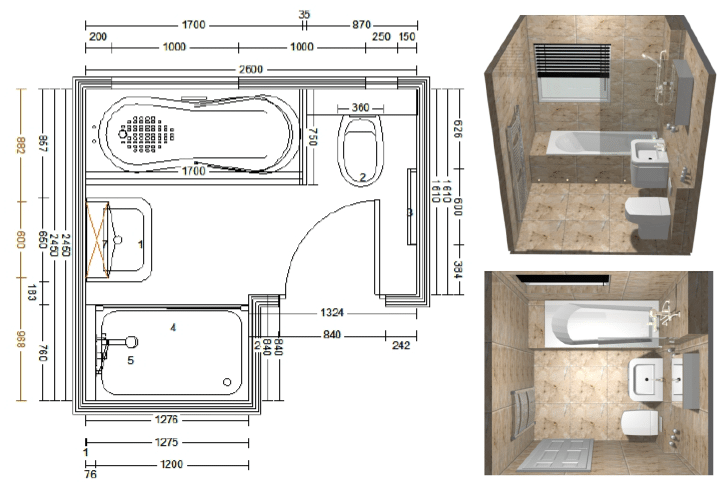 bathroom cad design from alan heath & sons in warwickshire